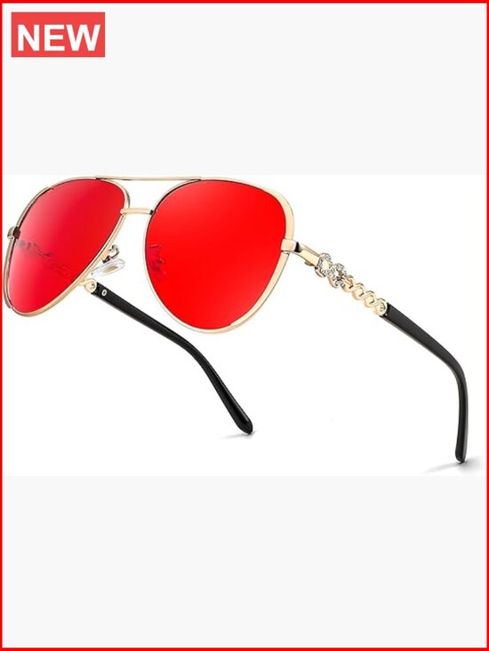 Retro Polarized Aviator Sunglasses for Women Vintage Trendy Shades main image 6